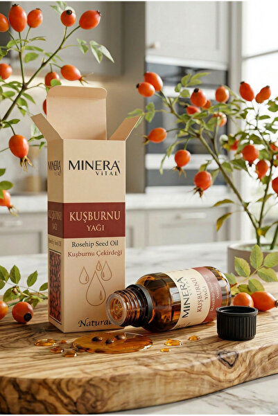 MİNERA VİTAL Kuşburnu Yağı 20 ml (Rosehip Oil) Damlalıklı Cam Şişe