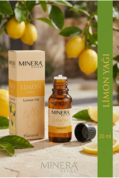 MİNERA VİTAL Limon Yağı 20 ml (Lemon Oil) Damlalıklı Cam Şişe