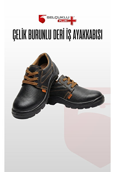 Selçuklu Plus Çelik Burunlu İş Ayakkabısı S1 Antistatik Kaymaz Tabanlı Deri İ...