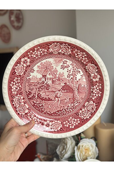 Villeroy & Boch Rusticana Red Porcelain Serving Plate 26 cm Height Villeroy B...