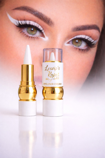 Lesvip's Yağlı Yumuşak Sürüm Mat Bitişli Beyaz Krem Eyeliner