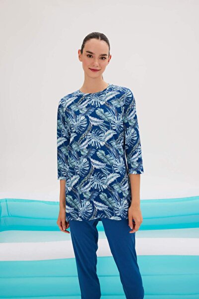 DeFacto Desenli 2li Burkini Tesettür Mayo Takım Z4049AZ23HS