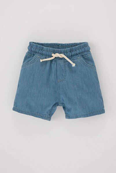 DeFacto Baby Boy Drawstring Waist Jean Shorts Z5234A223Sm