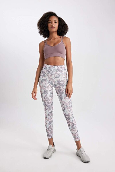 DeFacto DeFactoFit cu model Leggings din țesătură rezistentă pentru sportivi ...