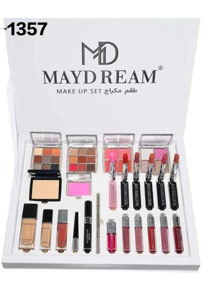 MAYDREAM طقم مكياج ماي دريم فاخر مكون من 24 قطعة لإطلالة ساحرة ومتكاملة الابيض