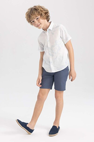 DeFacto Boy's Short Sleeve T-Shirt and Shorts 2-Piece Set A0363A823Hs