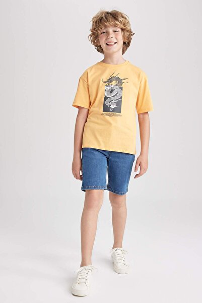 DeFacto Erkek Çocuk Basic Düz Jean Şort Z5069A623SM