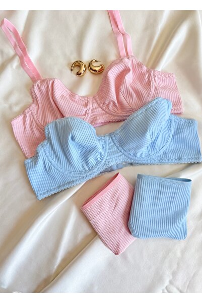 İNKO İÇ GİYİM 2-dijelni šareni set grudnjaka i gaćica