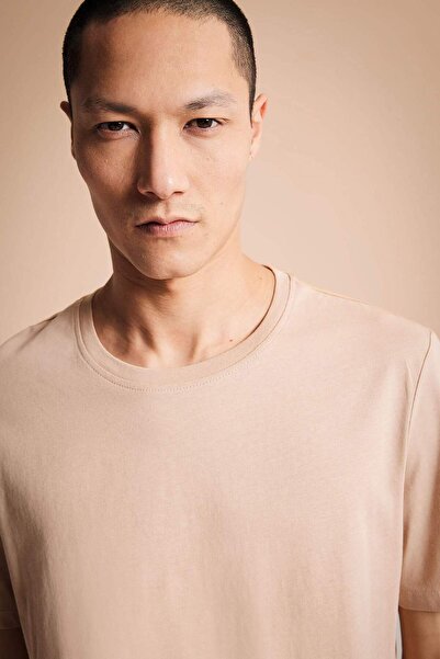 DeFacto Μπλουζάκι με κανονική εφαρμογή, λαιμόκοψη ποδηλάτου, βασικό, απλό, κο...