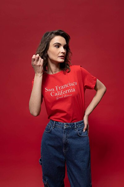 DeFacto تي شيرت قطني 100% بأكمام قصيرة وياقة دائرية عادية Z8367AZ23SM