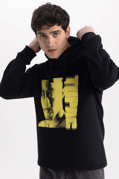 DeFacto Tupac Regular Fit Back Printed Hooded Sweatshirt Z4156Az23Sp