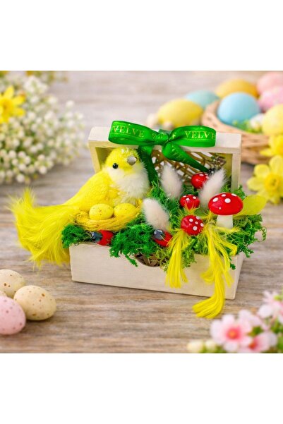 velve Decoratiune Paste handmade, cu licheni stabilizati si elemente decor,ci...