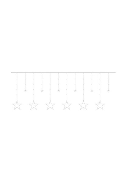 Mercaton Instalatie luminoasa tip perdea, model stea mare, alb cald, 8 moduri...