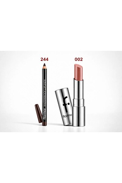Flormar مجموعة الشفاه - قلم تحديد الشفاه 244 وأحمر الشفاه 002 SO YOU