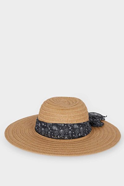 DeFacto Women's Polka Dot Patterned Straw Hat M8840Az22Sm