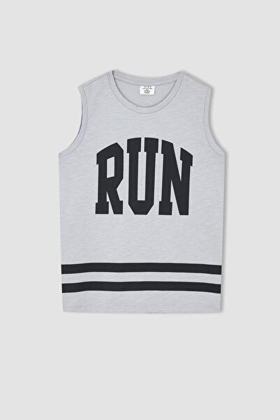 DeFacto Boy's Printed Crew Neck Cotton Pack Combed Cotton Undershirt U3591A622Sm