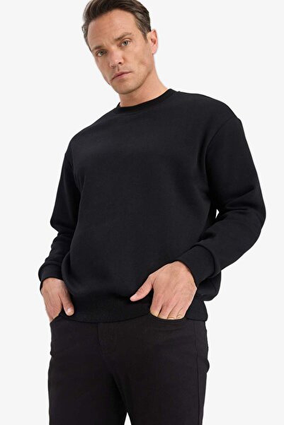 DeFacto Oversize Wide Fit Crew Neck Basic μασίφ φούτερ T5139AZ22AU