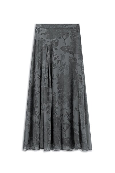 praye cu model cu pliuri Fusta din șifon Negru