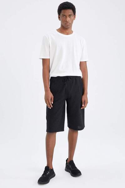 DeFacto Pantaloni scurți din țesătură groasă basic Kapri, croială normală U82...