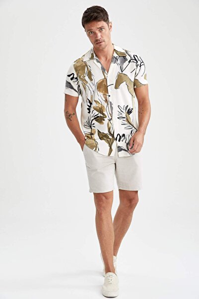 DeFacto Bermudy s běžným střihem, šněrováním v pase, N6494AZ21SM