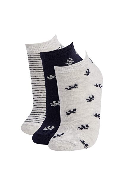 DeFacto جوارب نسائية منقوشة مكونة من 3 قطع R8371AZNS