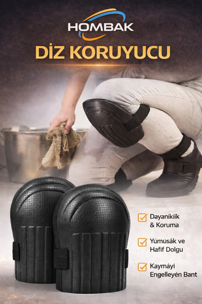 Hombak 2 Adet Dizlik Sağlam&hafif Otomobil Tamir, Inşaat Işleri Için, Su Geçi...