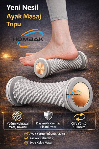 Hombak Yeni Nesil Ayak Masaj Topu Topuk Dikeni Masaj Duyu Eğzersiz Silindiri