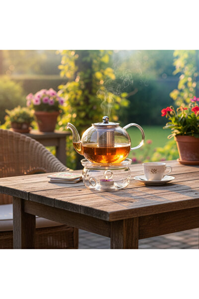 Blackstone Teapot Set W/Stand TP213 1LTR and Free Tea Strainer