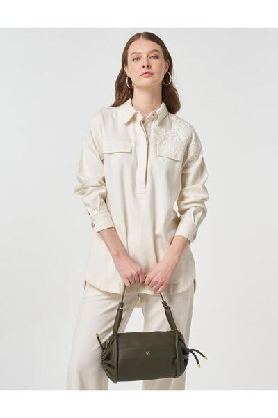 KYR Embroidery Appliqué Double Set Cream