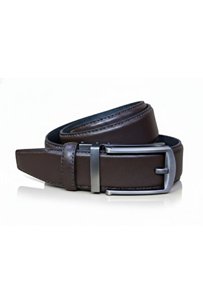 Kemer Dünyası Genuine Leather Automatic Buckle Holeless Smart Men's Belt Brown