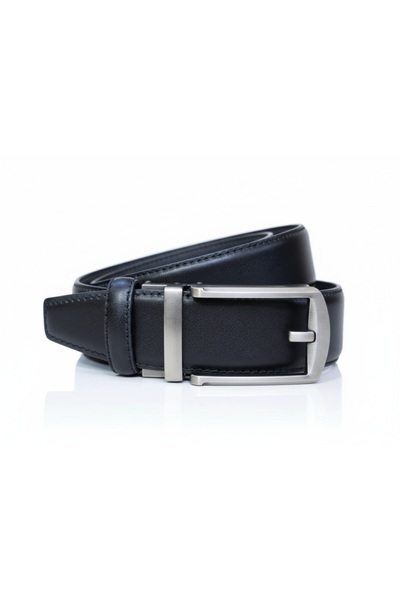 Kemer Dünyası Genuine Leather Automatic Buckle Holeless Smart Men's Belt Black