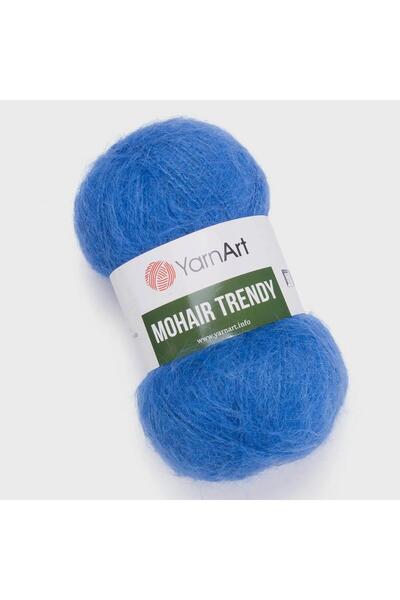 Yarnart MOHAIR TRENDY - Fir tricotat manual ALBASTRU-140