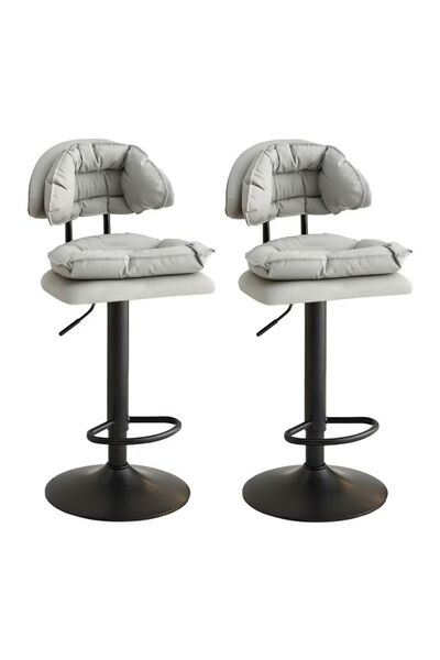 Quasar & Co. Set 2 scaune de bar, rotative, reglabile pe inaltime, pretabile ...