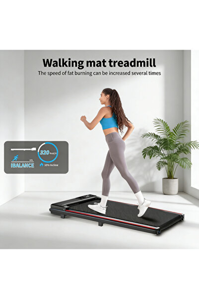 Yoawllty Walking Pad Treadmill, Portable Under Desk Treadmill, 2.5HP Folding ...