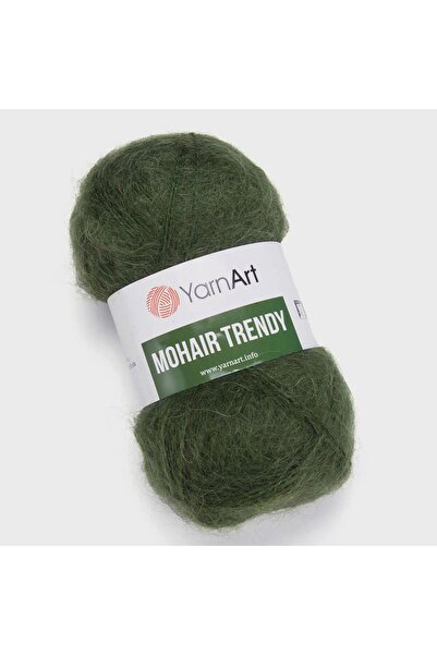 Yarnart MOHAIR TRENDY - Fir de tricotat manual VERDE-111