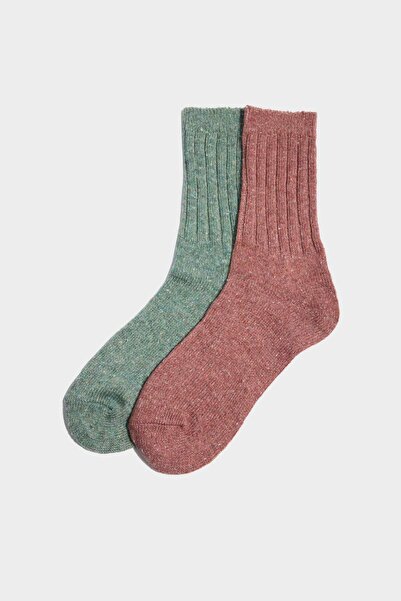 DeFacto Γυναικείες μάλλινες χειμερινές κάλτσες 2 τεμαχίων H1505AXNS