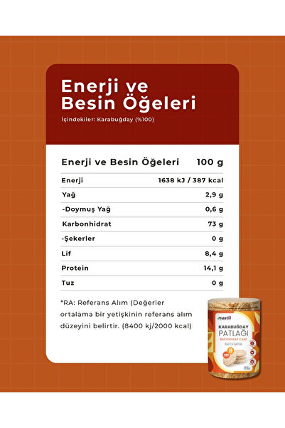 NUSTİL Karabuğday Patlağı 85g