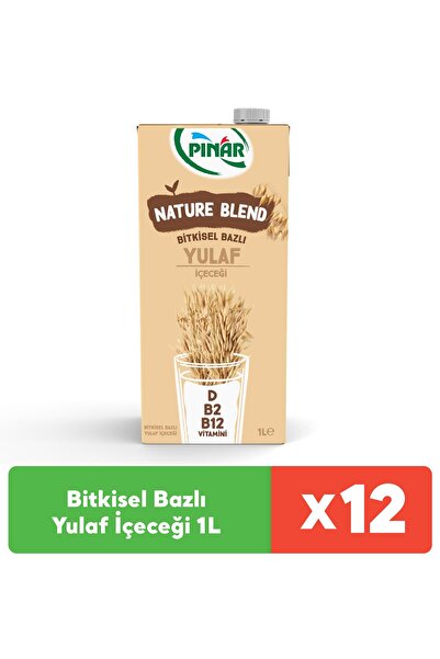 Pınar Nature Blend Bitkisel Bazlı Yulaf İçeceği 1 L Vegan Laktozsuz İlave Şek...