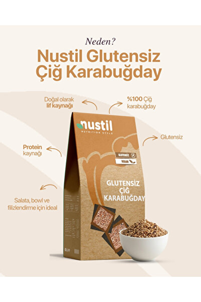 NUSTİL Glutensiz Çiğ Karabuğday 350g
