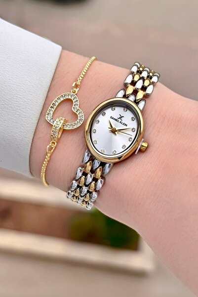 Daniel Klein Gold Metallic Color 2 Years Warranty 20.5 mm Women's Wristwatch ...