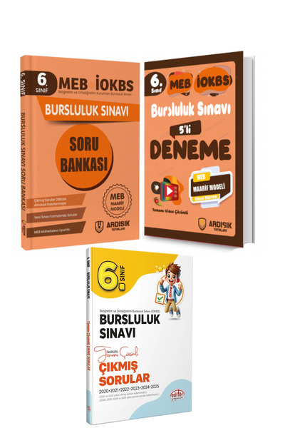 Ardışık Yayıncılık 6. Sınıf Bursluluk Sınavı Soru Bankası Deneme Seti Çıkmış ...