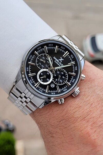 Daniel Klein Kadranı Black Kordonu Silver Renk 24 Ay Garantili 43 Mm 5 ATM Er...