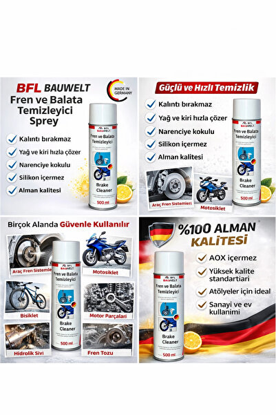 BAUWELT Fren ve Balata Temizleyici 500ml (Made in Germany)