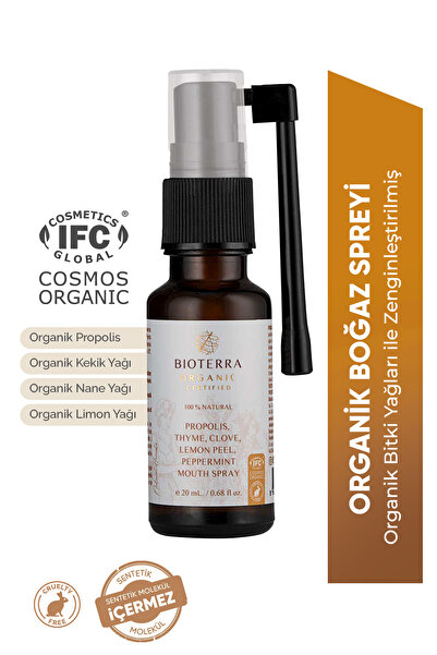 Bioterra Organik Propolis Kekik Karanfil Boğaz Spreyi 20 ml