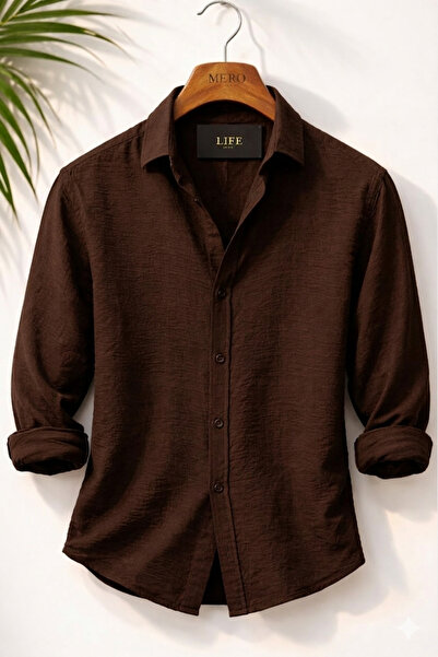 Mero Life Men's Pera Fabric Linen Look Transitional Comfortable Use Cotton Pa...