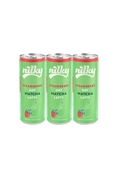 NİLKY Yulaf Sütlü Çilekli Matcha Latte 3X250 ml
