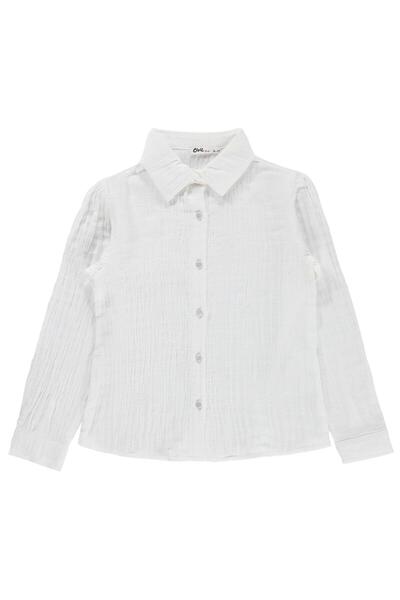 Civil Girls Πουκάμισο Çiçek Με κέντημα για 6-9 ετών - Λευκό για 7-8 ετών