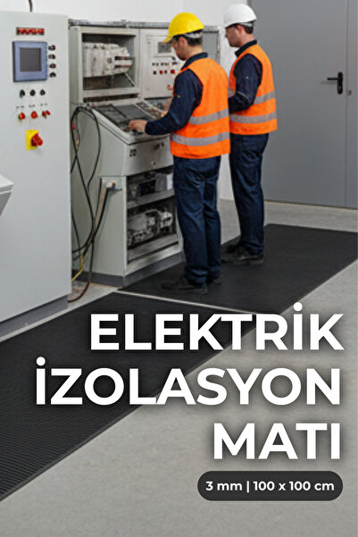 FlorONE Carpet Tiles Elektrik İzolasyon Matı | Elektrik Pano Önü Yalıtkan Pas...