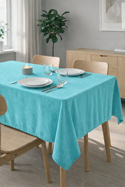 Cortibo Tirkizna Barselona Somot tekstura Stolnjak