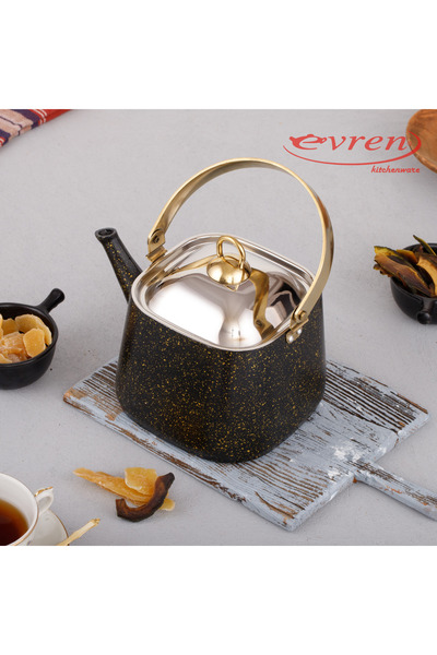 Evren Square Herbal Tea Pot 1.25 Lt, Tea Herbal Tea Pot Small Size 1.25 Lt
